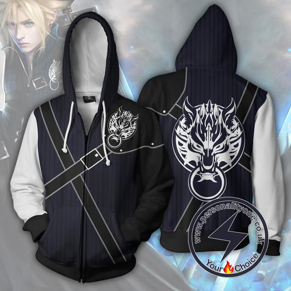 Final Fantasy Hoodies - Cloud Strife Zip Up Hoodie Jacket